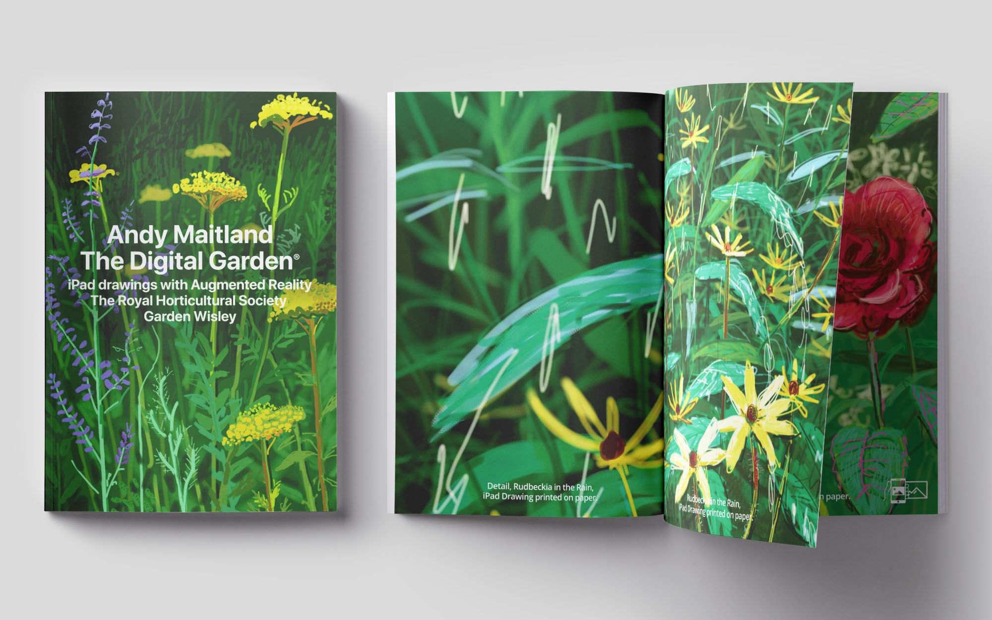 Publication - The Digital Garden® 2018, iPad drawings with Augmented Reality, Royal Horticultural Society, exhibition book, English edition.