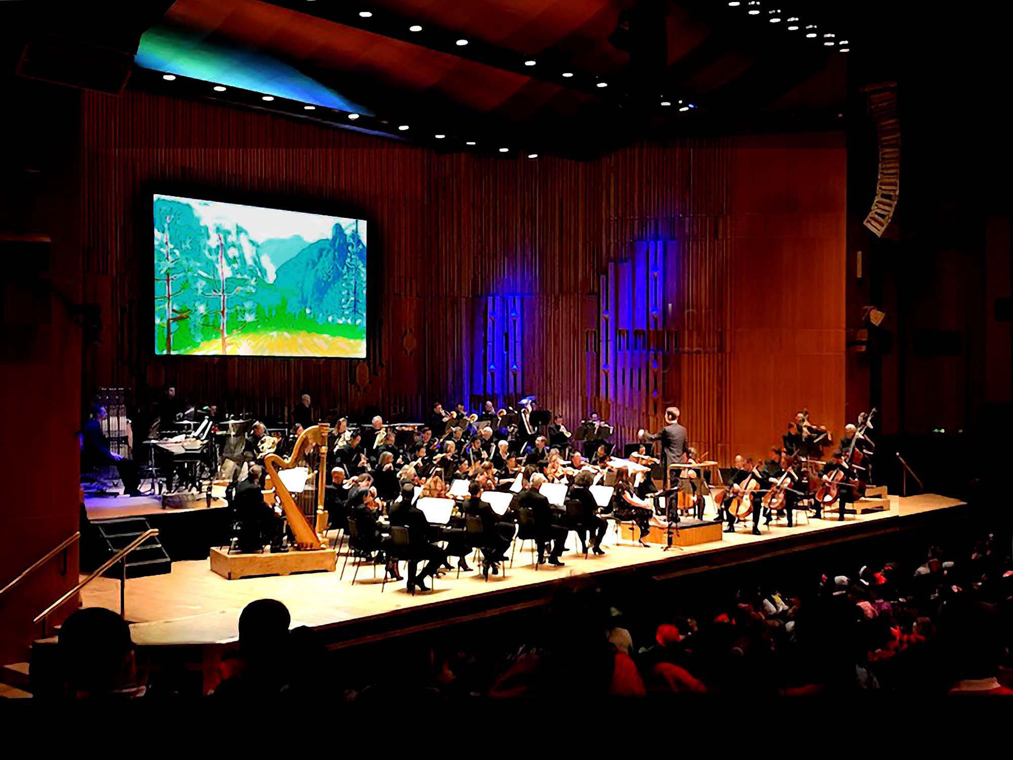 London Symphony Orchestra, concert, choreographed animated iPad drawing, Andy Maitland, iPad artist