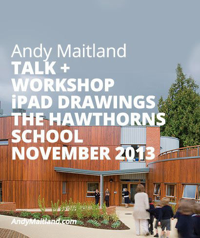 Andy Maitland, iPad Artist, 2013 iPad drawings Talk-and Workshop at Hawthorns School, Surrey, UK