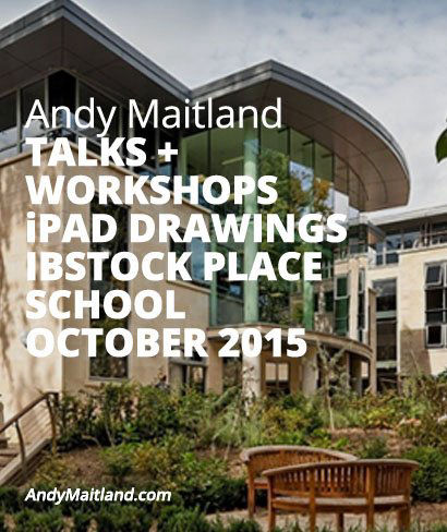 Andy Maitland, iPad Artist, 2015, iPad drawings Talks and Workshops at Ibstock Place School, London, UK