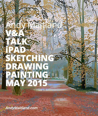 Andy Maitland, 2015, iPad Artists iPad drawings Talk and Workshop at The V&A, London, UK
