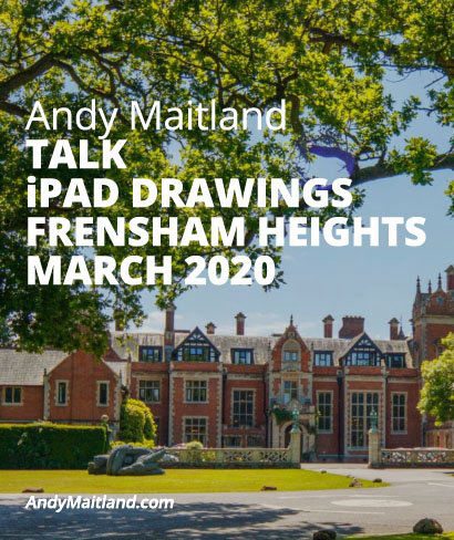 Andy Maitland, iPad Artist, 2020 iPad drawings Talk at Frensham Heights, Surrey, UK
