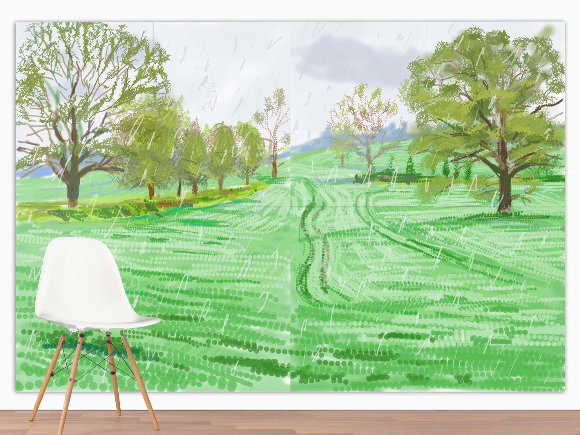 Andy Maitland, iPad artist, iPad drawings made across two iPad canvases, Wotton, Surrey, UK, 2021
