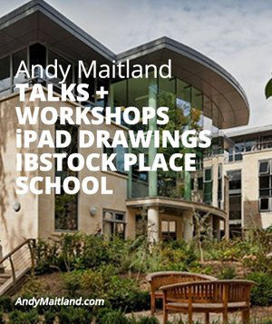 Andy Maitland, iPad Artist, 2015 iPad-drawings Talks and Workshops at Ibstock Place School, London, UK
