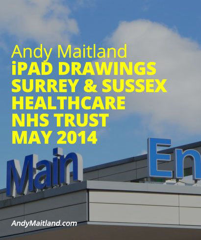 Andy Maitland, iPad Artist, Surrey and Sussex Healthcare NHS Trust, iPad drawings, 2014