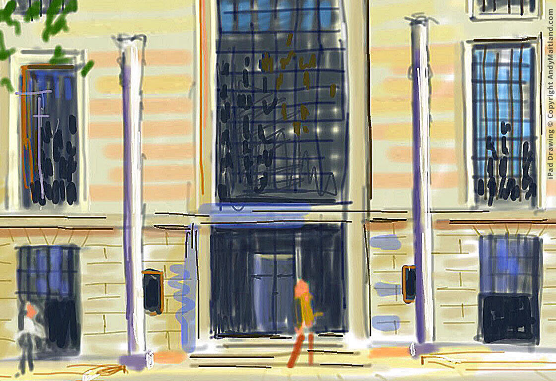 Commission. GP Associates and live iPad drawing at the Royal Institute of British Architects, London, UK.