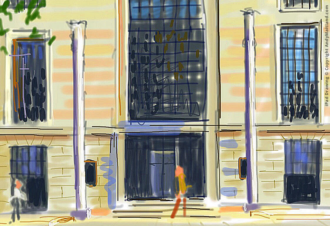 Andy Maitland, iPad artist, live iPad drawings at GP Associates and RIBA London