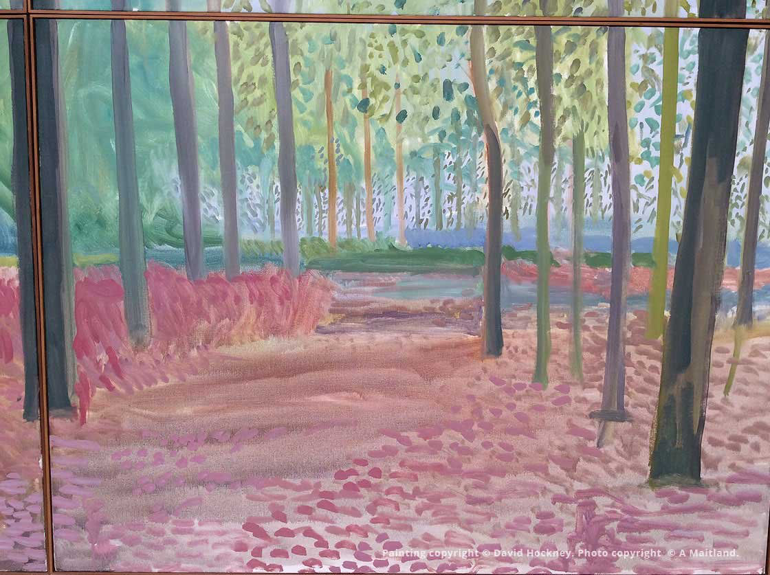 2014 exhibition visit Hockney Annely Juda gallery London UK painting Woldgate woods 3