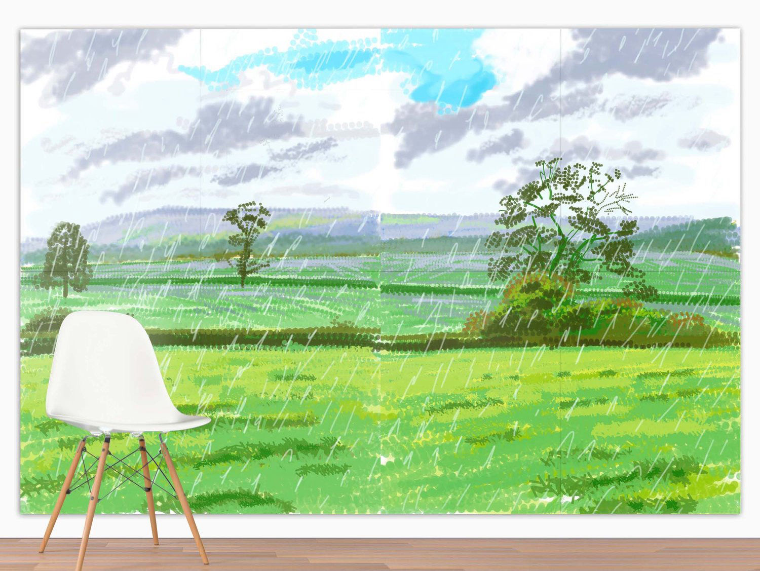 Andy Maitland, iPad artist, iPad drawings made across two iPad canvases, Flanchford Farm, Surrey, UK, 2021