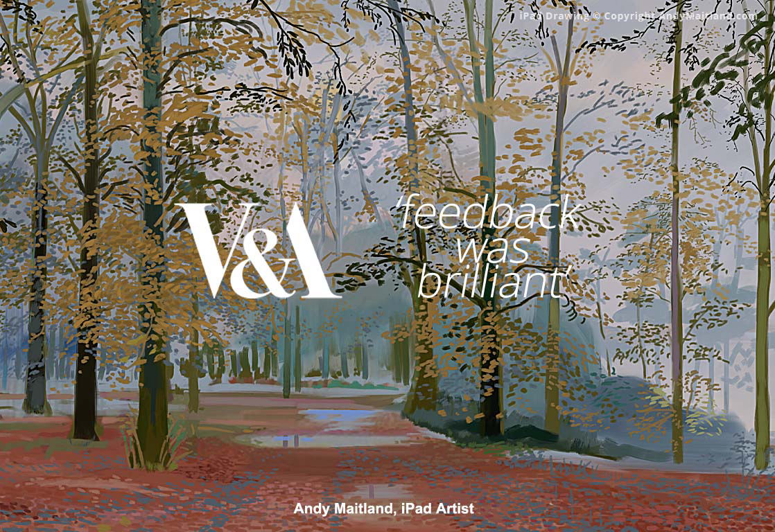 Digital Art Talk and Workshop at the V&A, Andy Maitland, iPad artist.